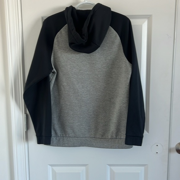 NIke Dri Fit Gray Black Mens Hoodie Sweatshirt Long Sleeve Size Small - Picture 5 of 8